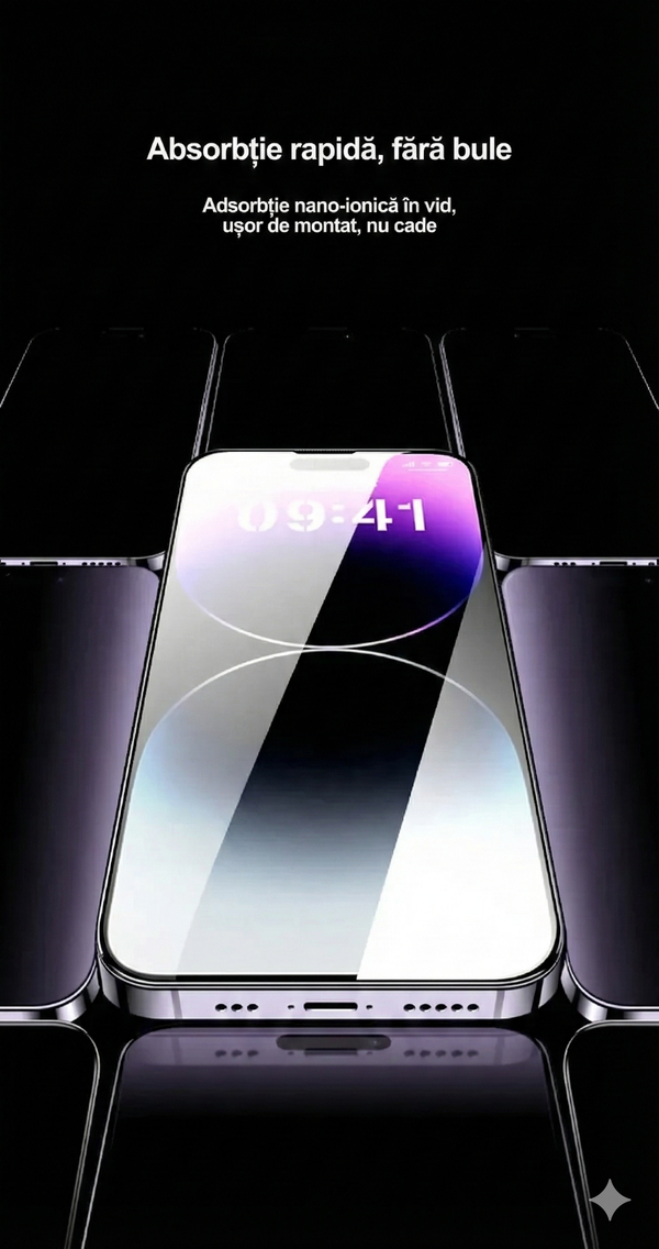 Kit aplicator pentru folie de protecție  ecran în cabină fără praf cu auto-curățare