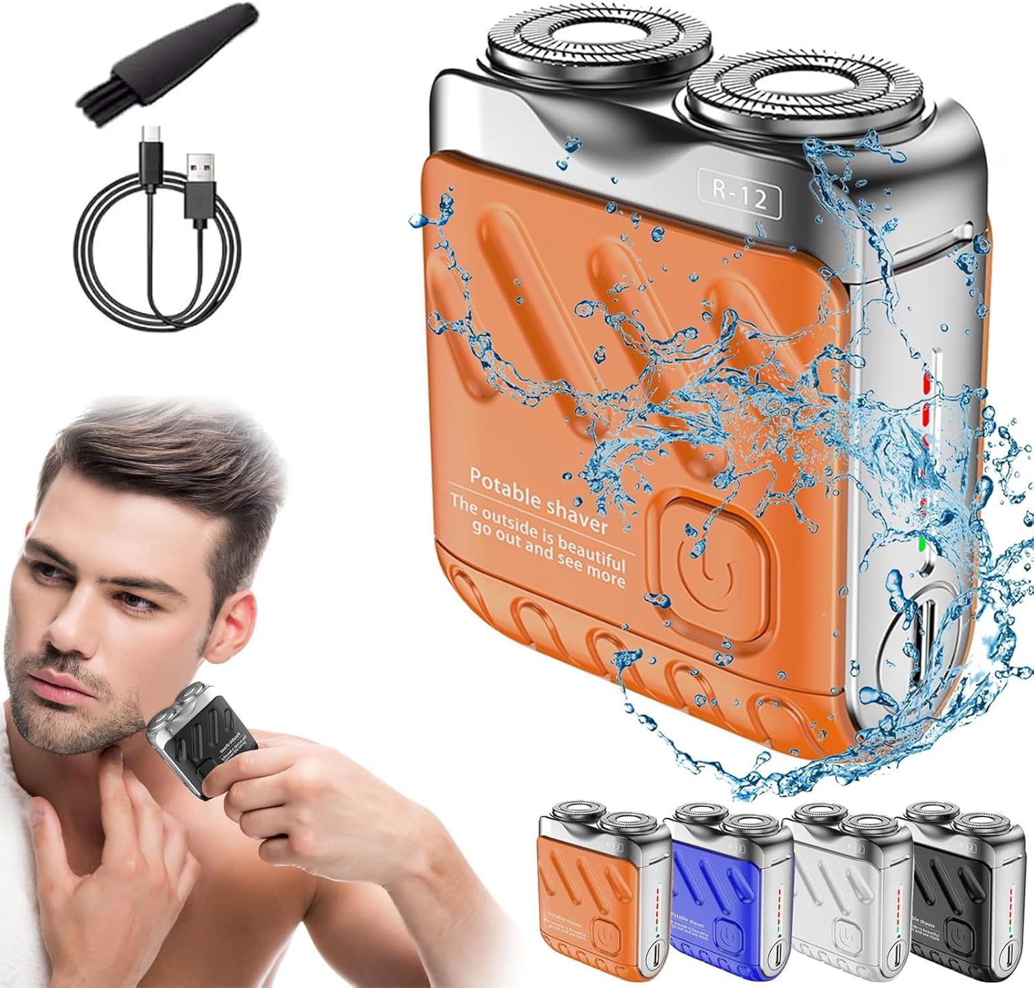 Aparat de ras portabil  cu design tip valiză