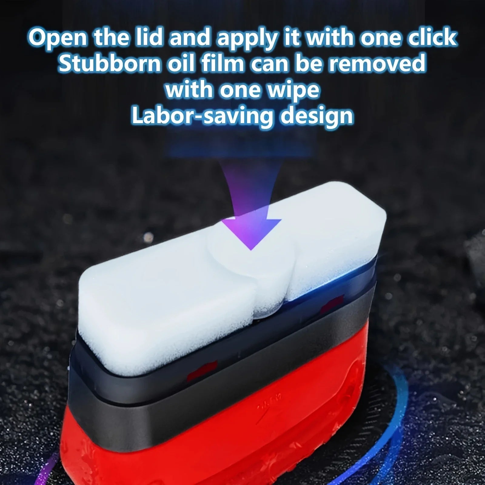 Perie pentru curățarea peliculei de ulei de pe geamurile auto/moto